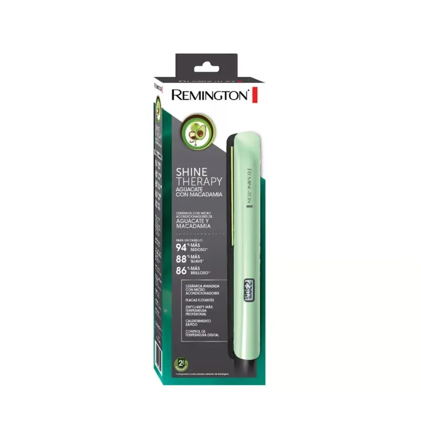 Plancha De Cabello En Ceramica Remington Aguacate Y Macadamia S9960 Original