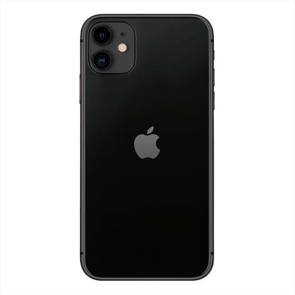 Celular iPhone 11 128GB Reacondicionado 12 meses de garantía Negro + Estuche + Vidrio + Cargador 