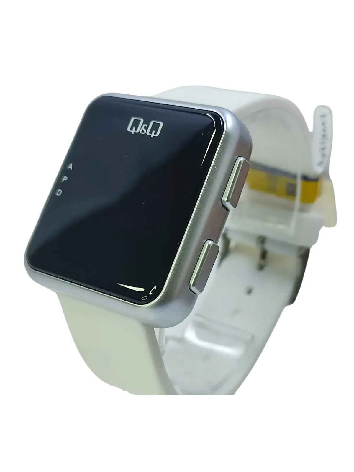 Reloj QyQ Q&Q Digital Led  M197J001Y Pulso Silicona Blanco