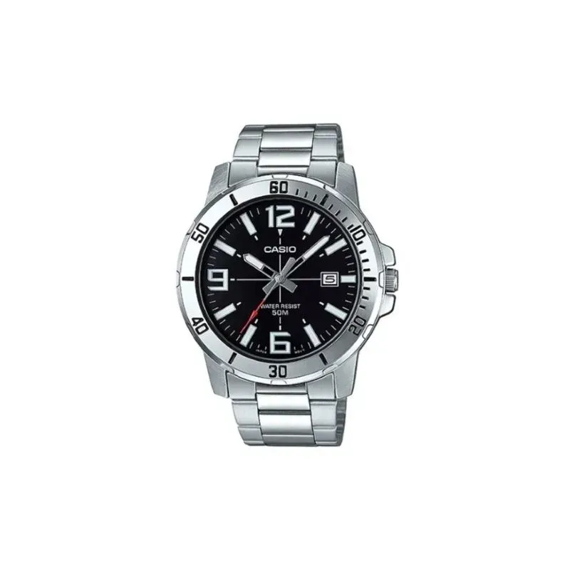 Reloj Casio Hombre MTP-VD01D-1BVUDF Pulso Acero Fondo Negro