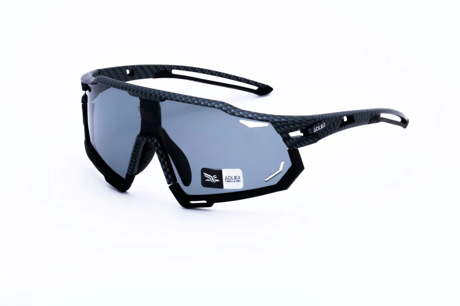 Gafas de Sol Deportivas Adler ADS09-22 Marco Gris Lente Negro