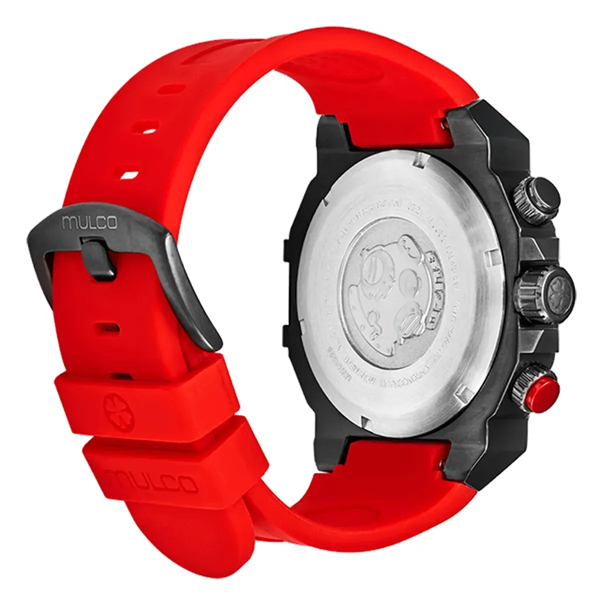 Reloj Mulco Hombre MW320006765 Negro Pulso Rojo Silicola