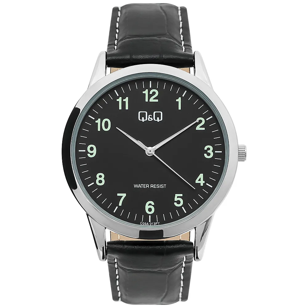 Reloj Q&Q QyQ Pulso Cuero C08A-013PY Negro