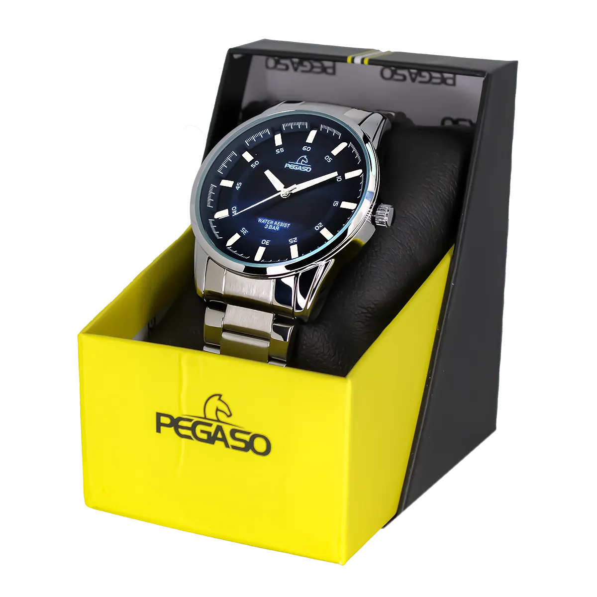 Reloj Pegaso Acero P6517S-071601A Plateado Caballero Hombre Masculino 