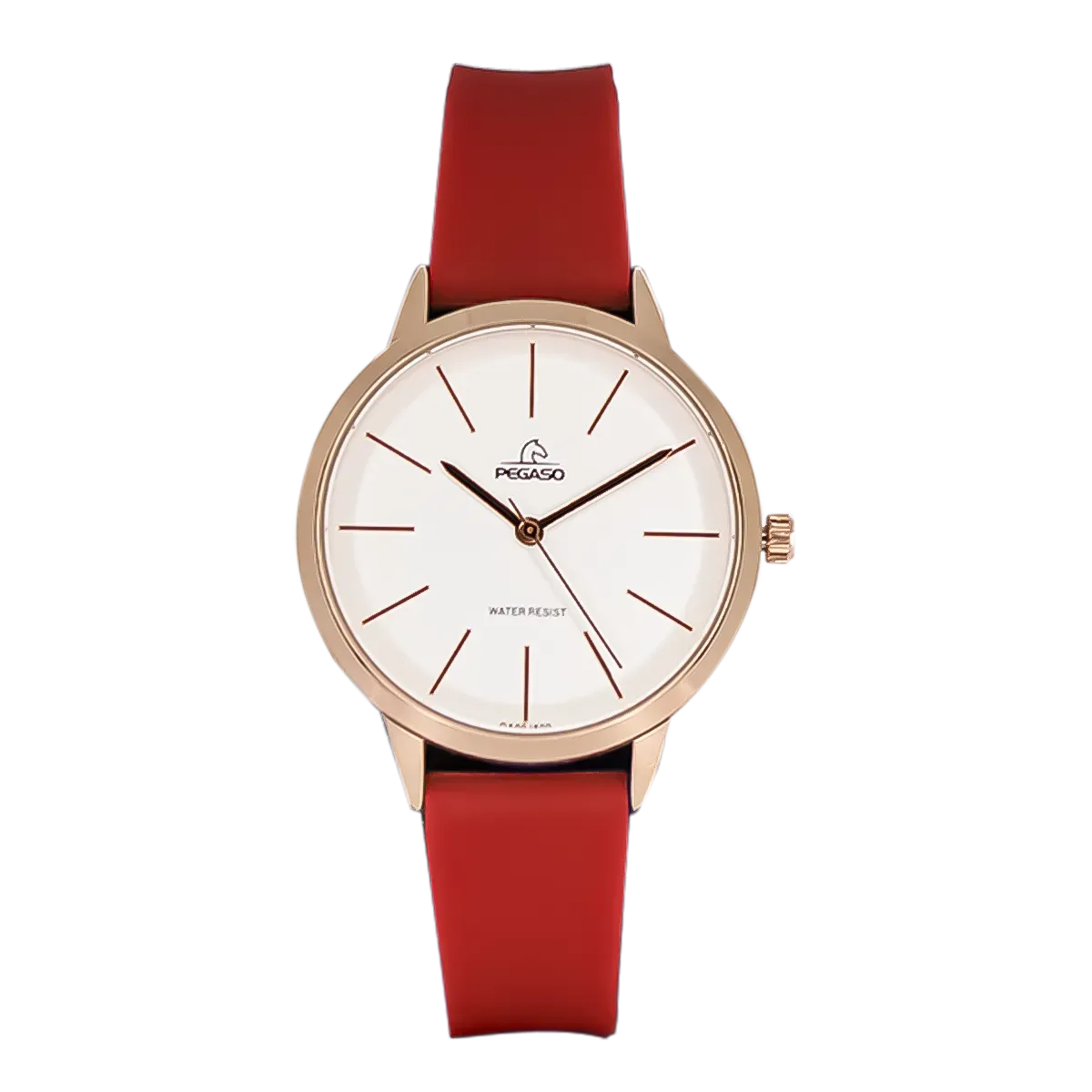 Reloj Pegaso P6567RGE-17222A Pulso Silicona Rojo Dama Femenino Mujer