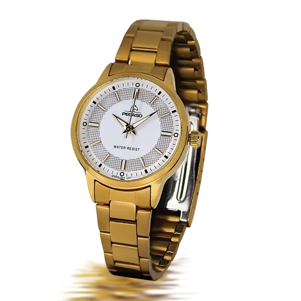 Reloj Pegaso P6582G-182201A Metalico Dorado Dama Femenino Mujer