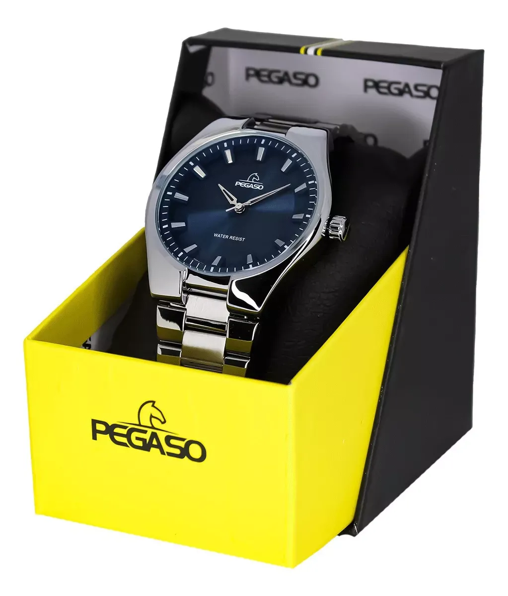 Reloj Pegaso Acero P6584S-071301A Plateado Hombre Caballero Masculino