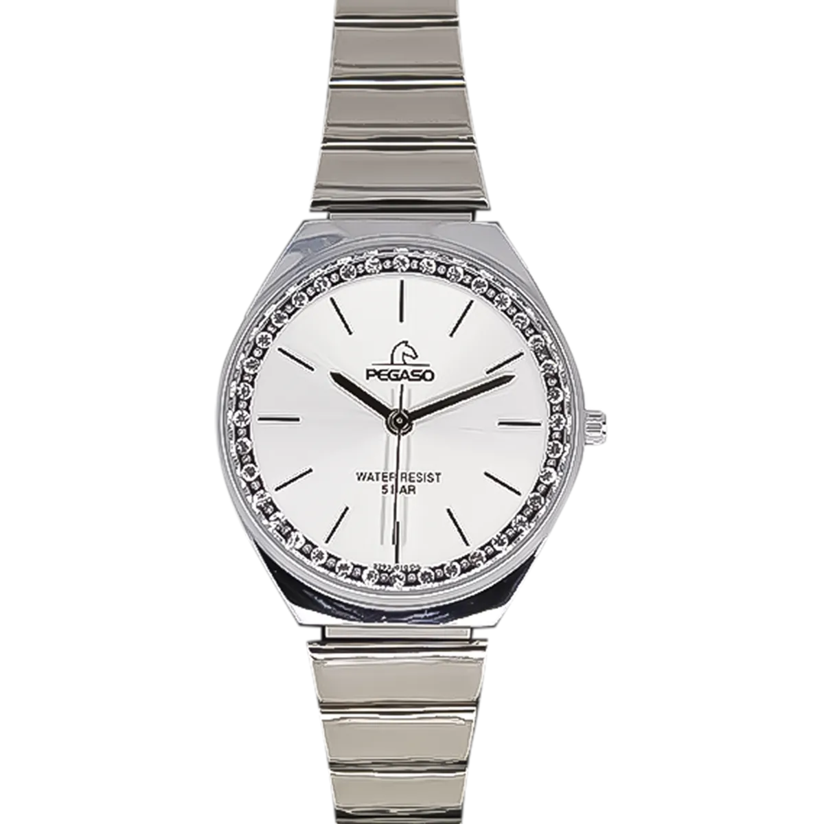 Reloj Pegaso Acero P6585S-072201A Plateado Dama Mujer Femenino