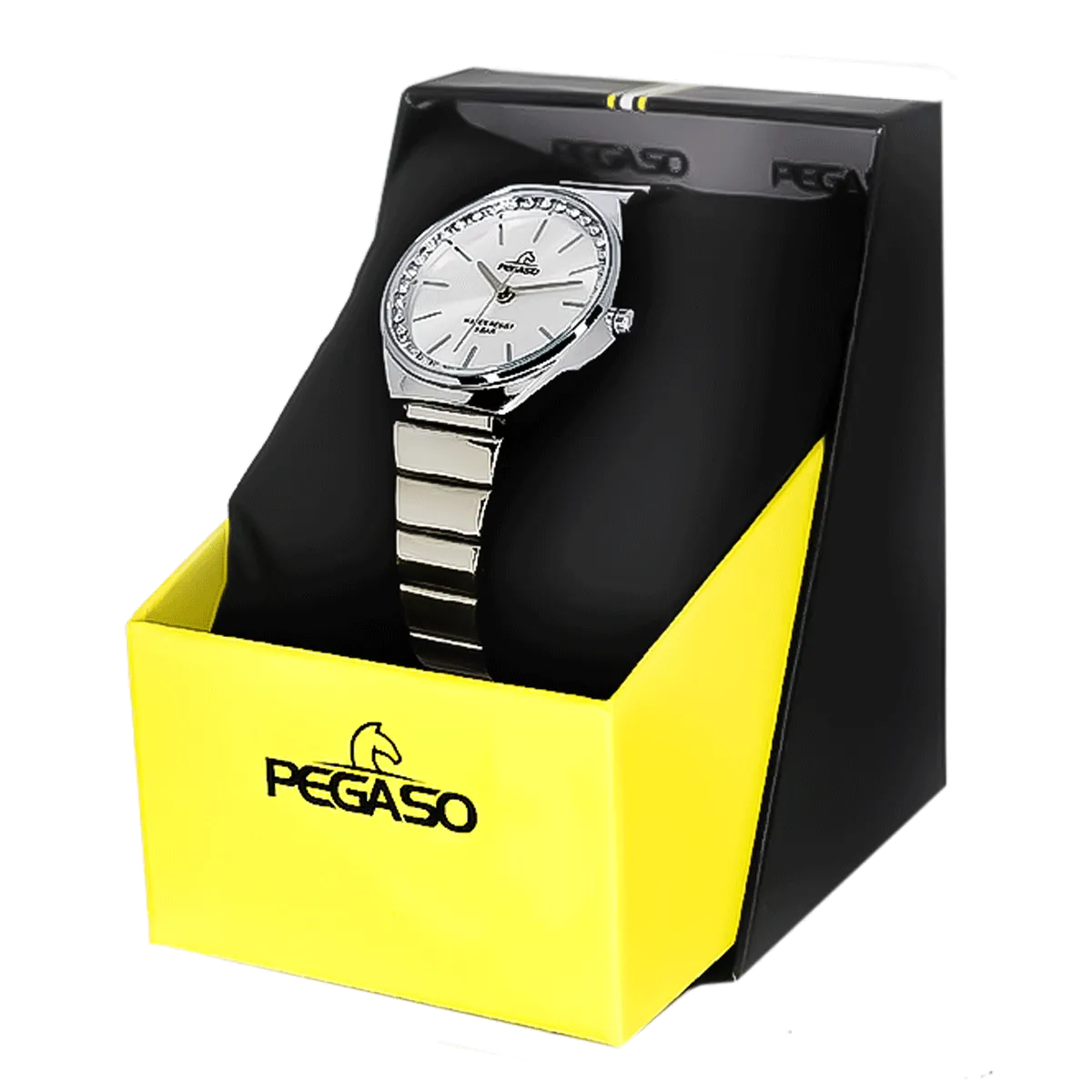 Reloj Pegaso Acero P6585S-072201A Plateado Dama Mujer Femenino