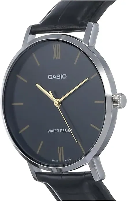 Reloj Casio mtp-vt01l-1budf Pulso Cuero Negro