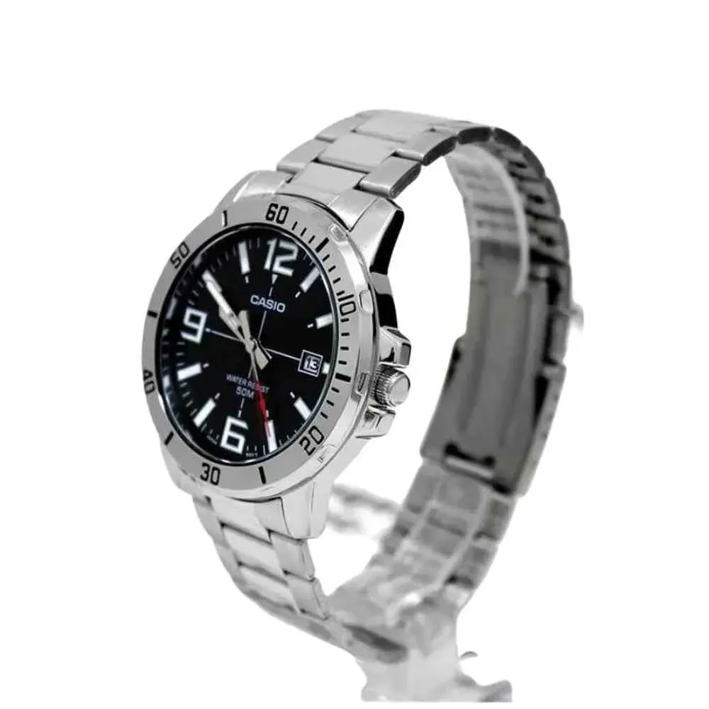 Reloj Casio Hombre MTP-VD01D-1BVUDF Pulso Acero Fondo Negro