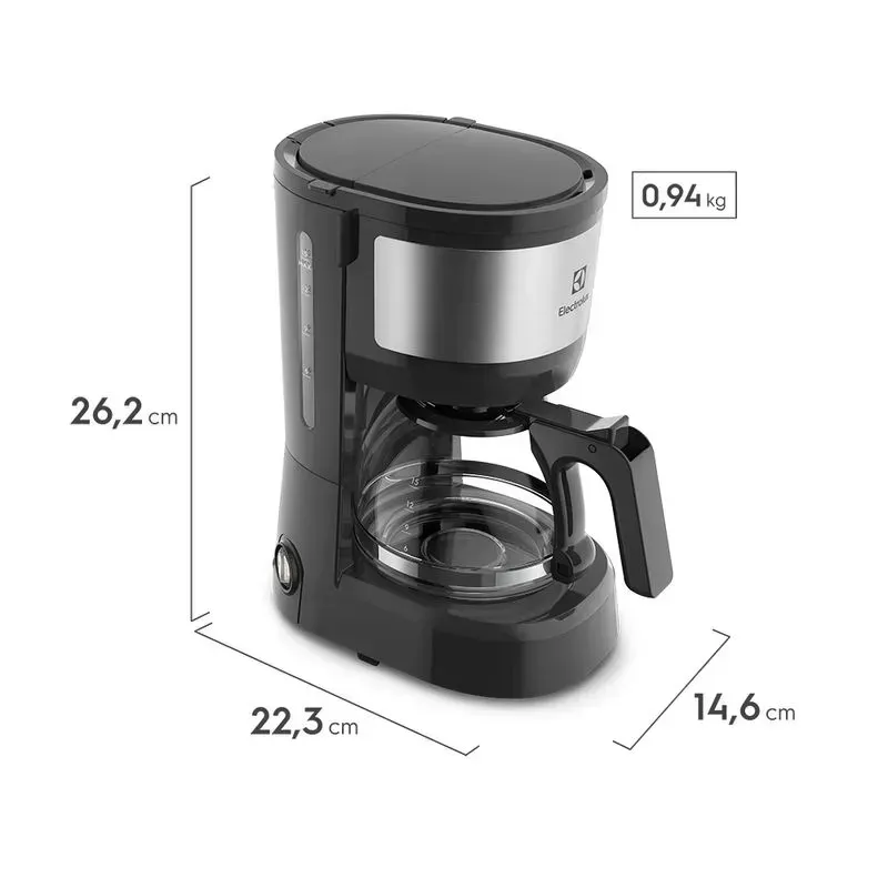 Cafetera  Electrolux 600w 15 tazas