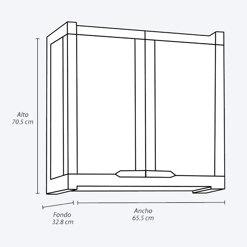 Armario Rimax Gabinete Apariencia Rattan Wengue 8040