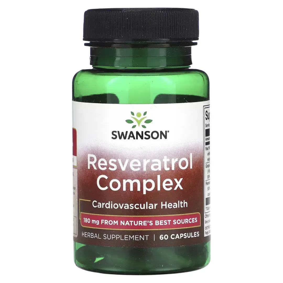 Resveratrol Complex 180 Mg 60 Cápsulas Swanson