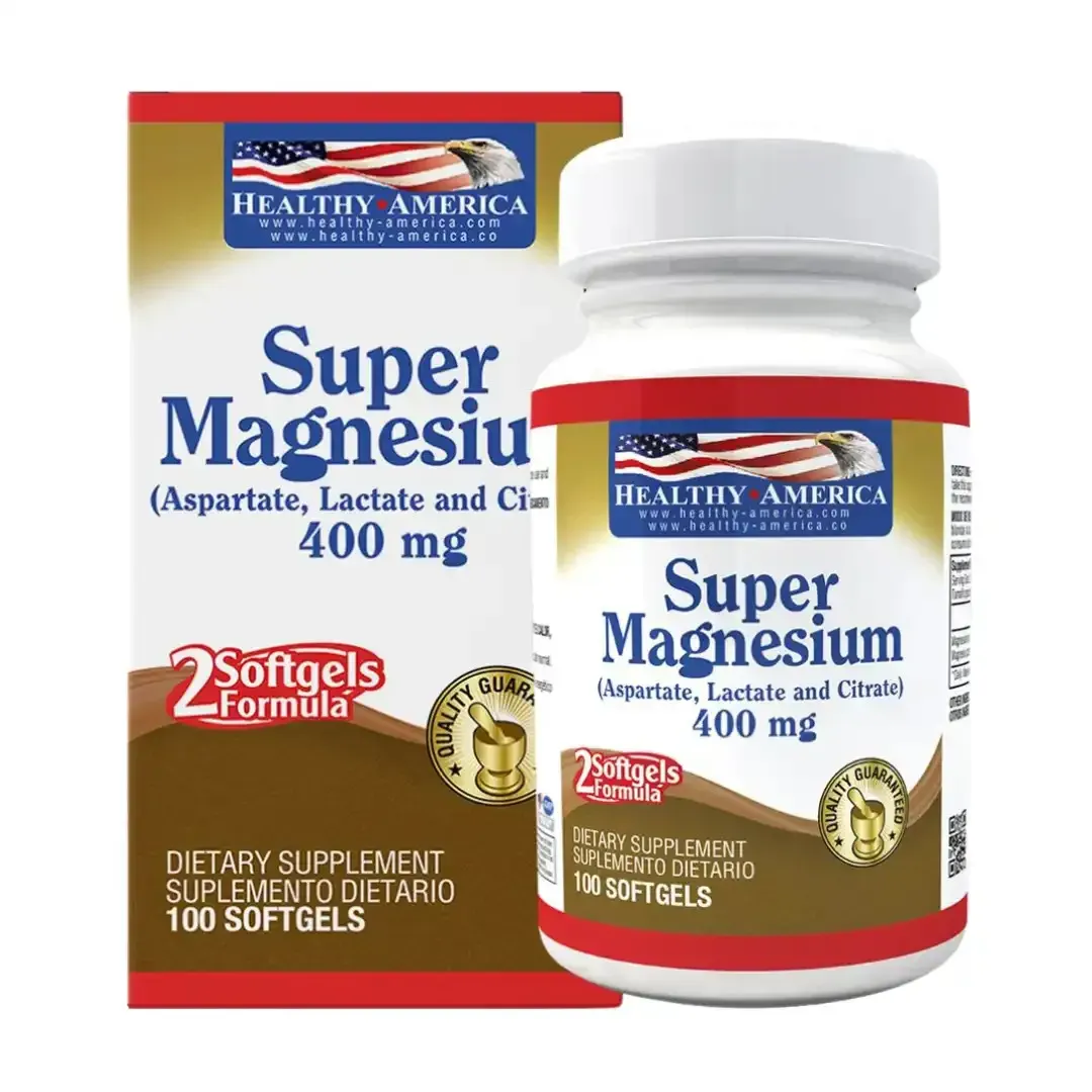 Super Magnesio 400 Mg 100 Capsulas Healthy America