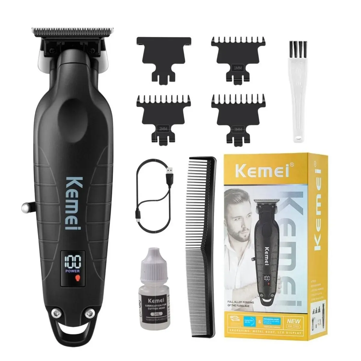 Cortadora De Cabello Profesional Kemei 2293 Recargable