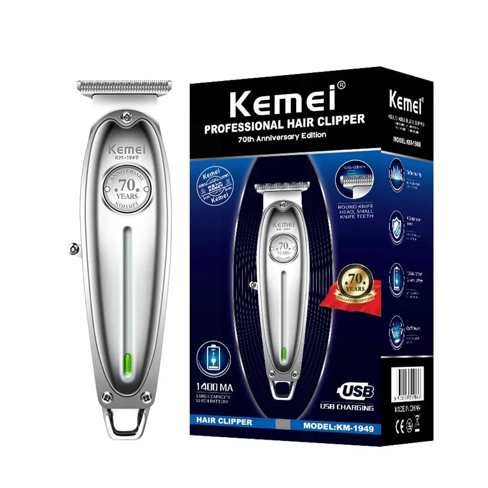 Recortadora De Pelo Profesional Full Metal Kemei 1949