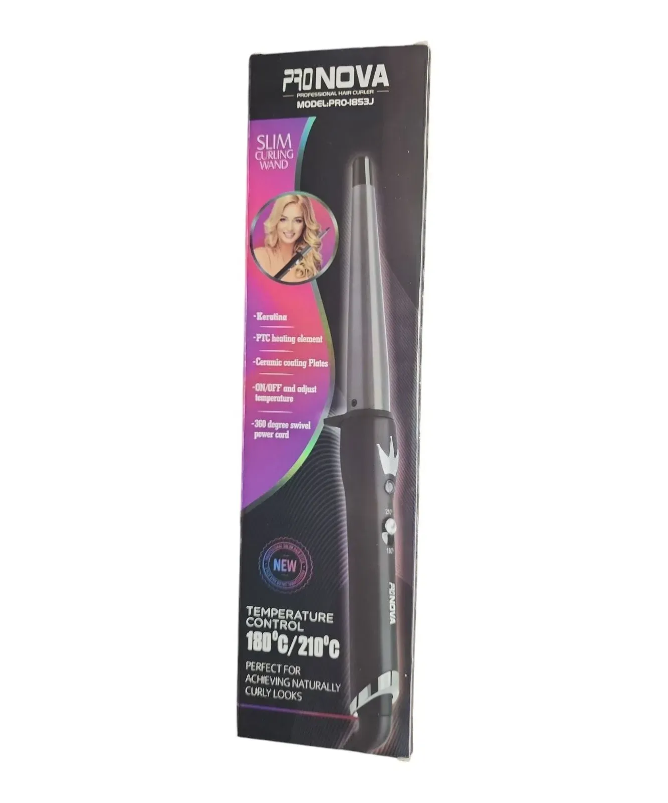 Rizadora En Tubo Pronova  Slim Curlin Wand Pro 1853