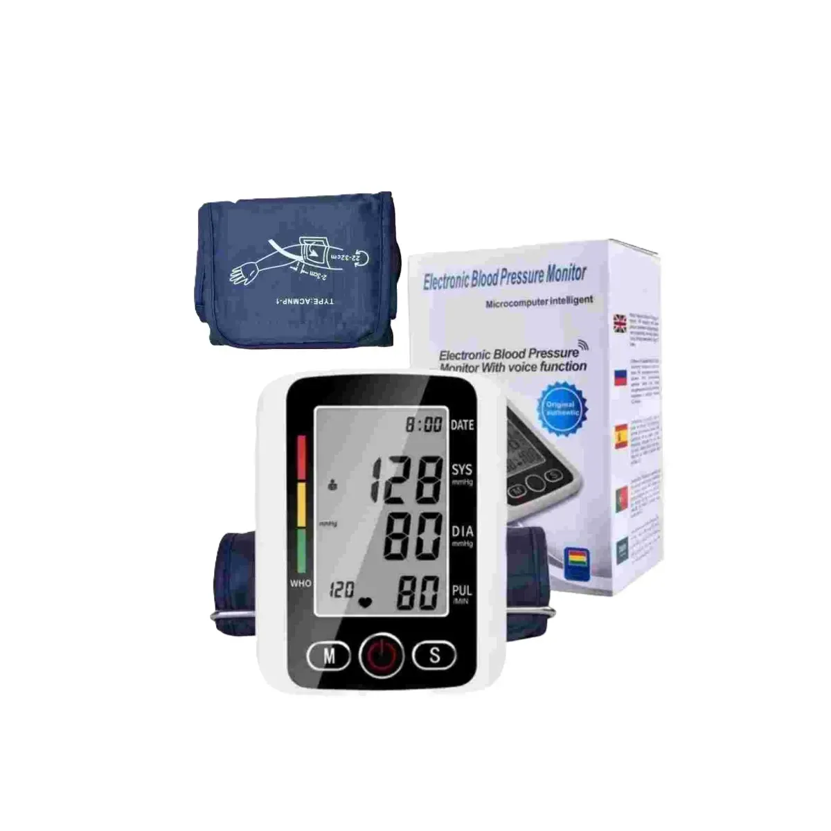 Tensiómetro De Brazo Digital Monitor De Presión Arterial & Cardiaco X-180