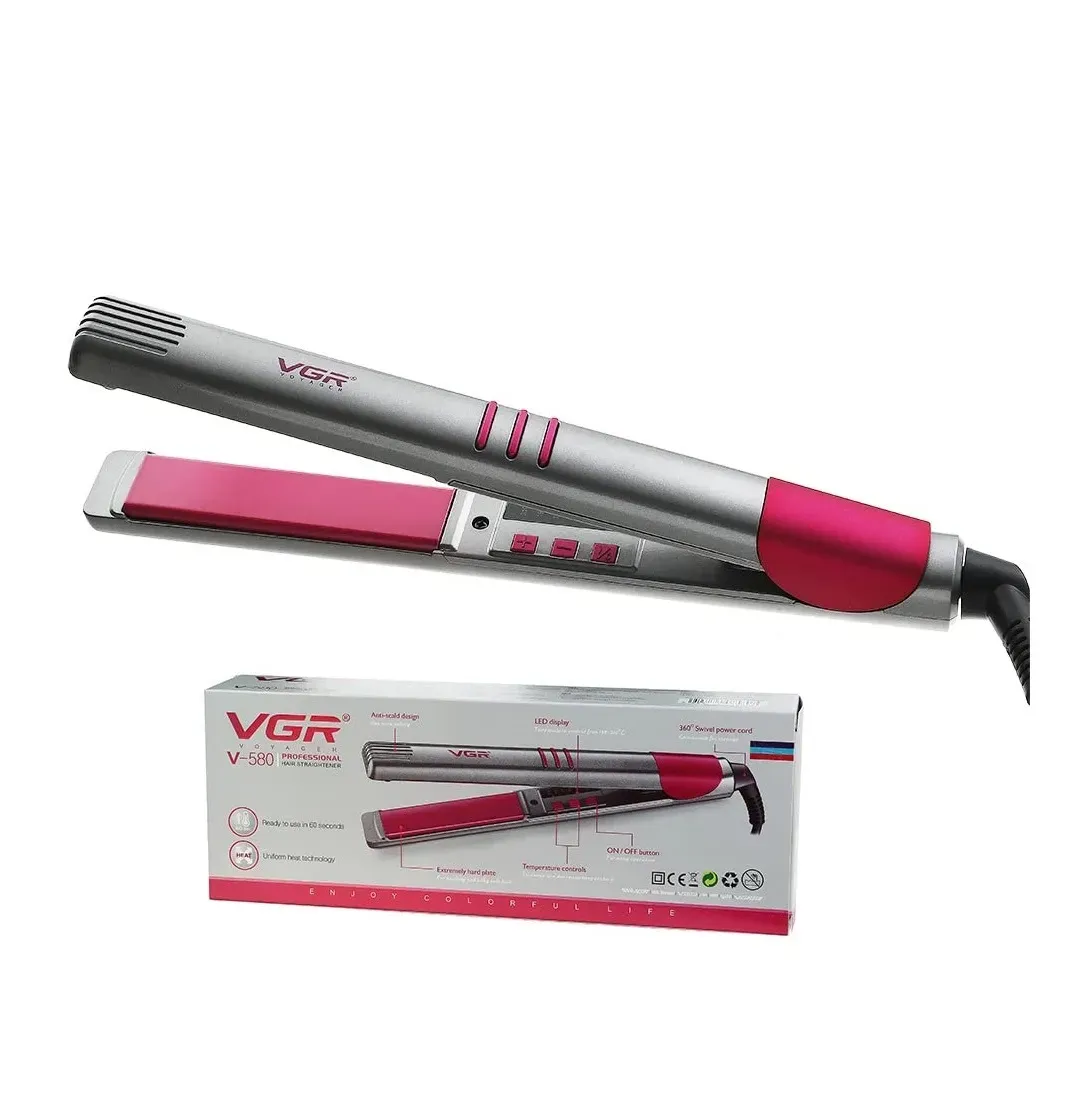 Plancha Para Cabello VGR V-580 Con Revestimiento Cerámico 