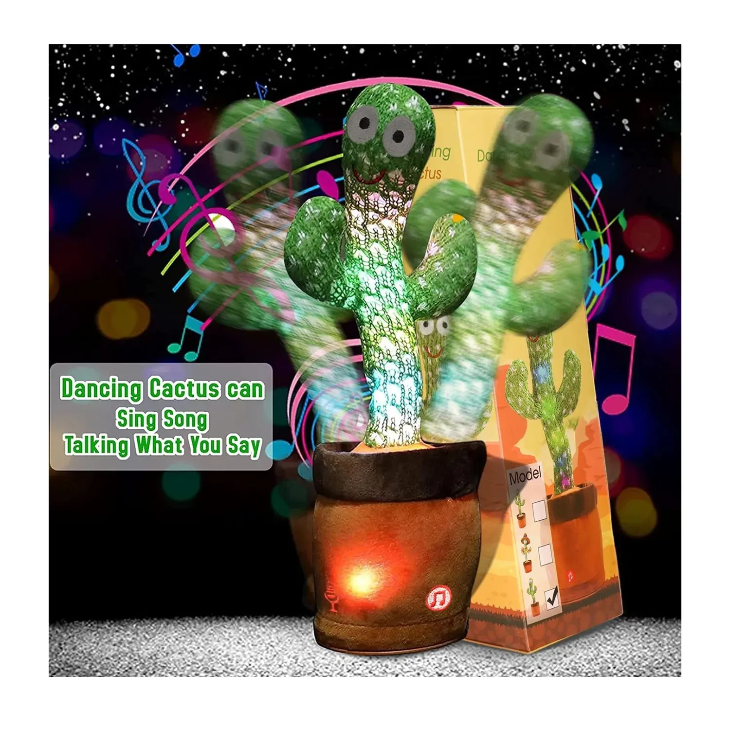 Peluche Para Niños Cactus Baila Y Habla Emoin