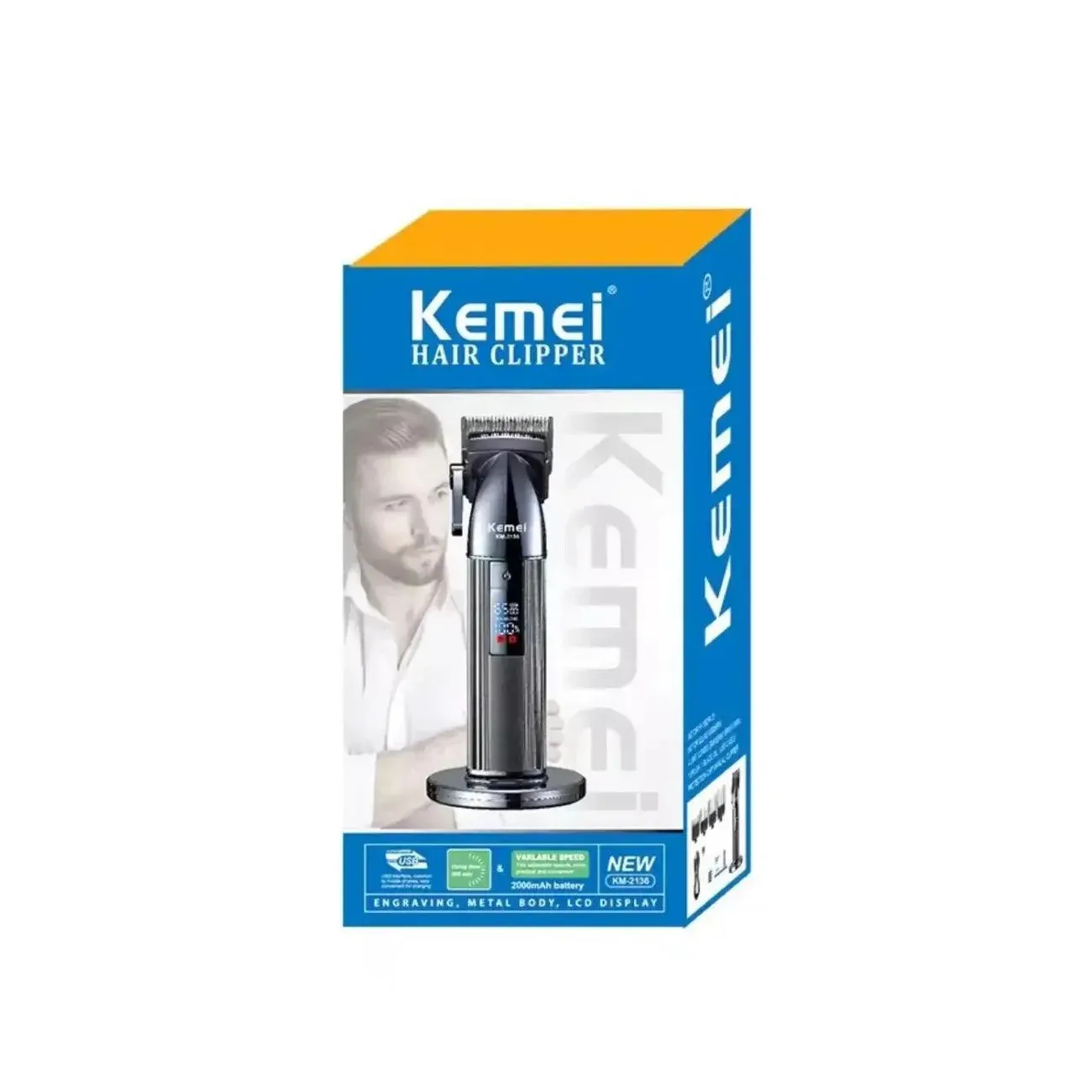 Máquina De Corte Kemei 2136 Con Base Cargadora 