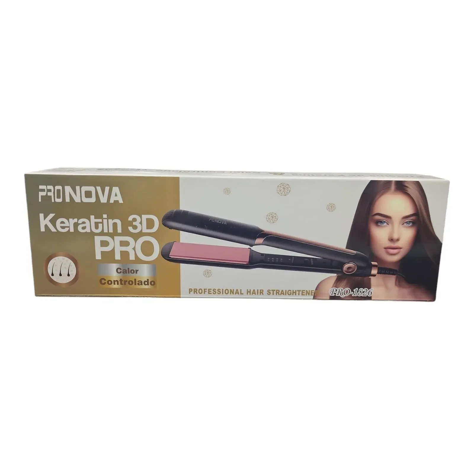 Plancha Para Cabello Pro Nova Pro 1826 Con Keratina