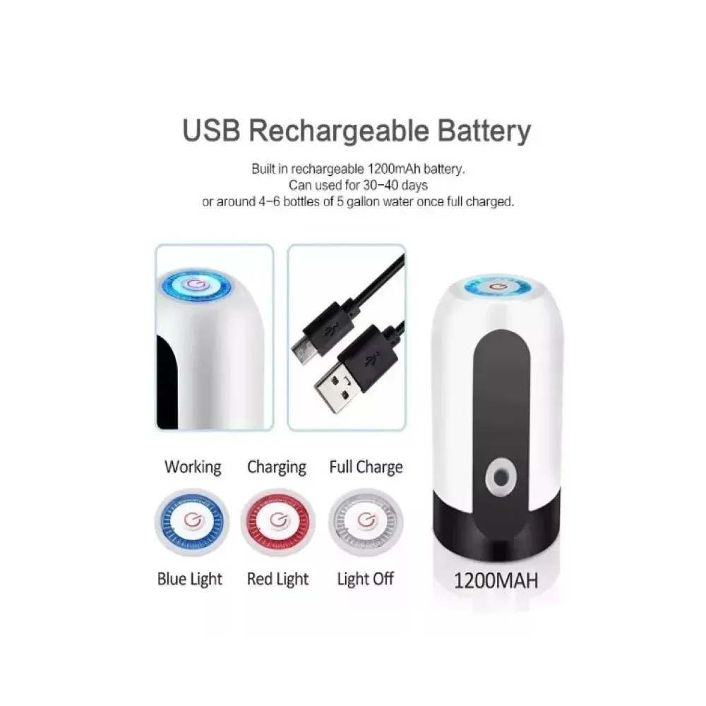 Dispensador De Agua Electrico Usb Recargable ZX 115