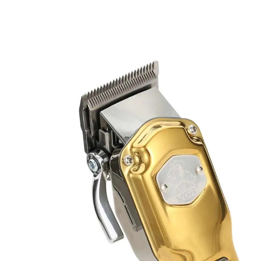 Cortadora De Pelo Clipper Recargable V693 Led Usb Dorado