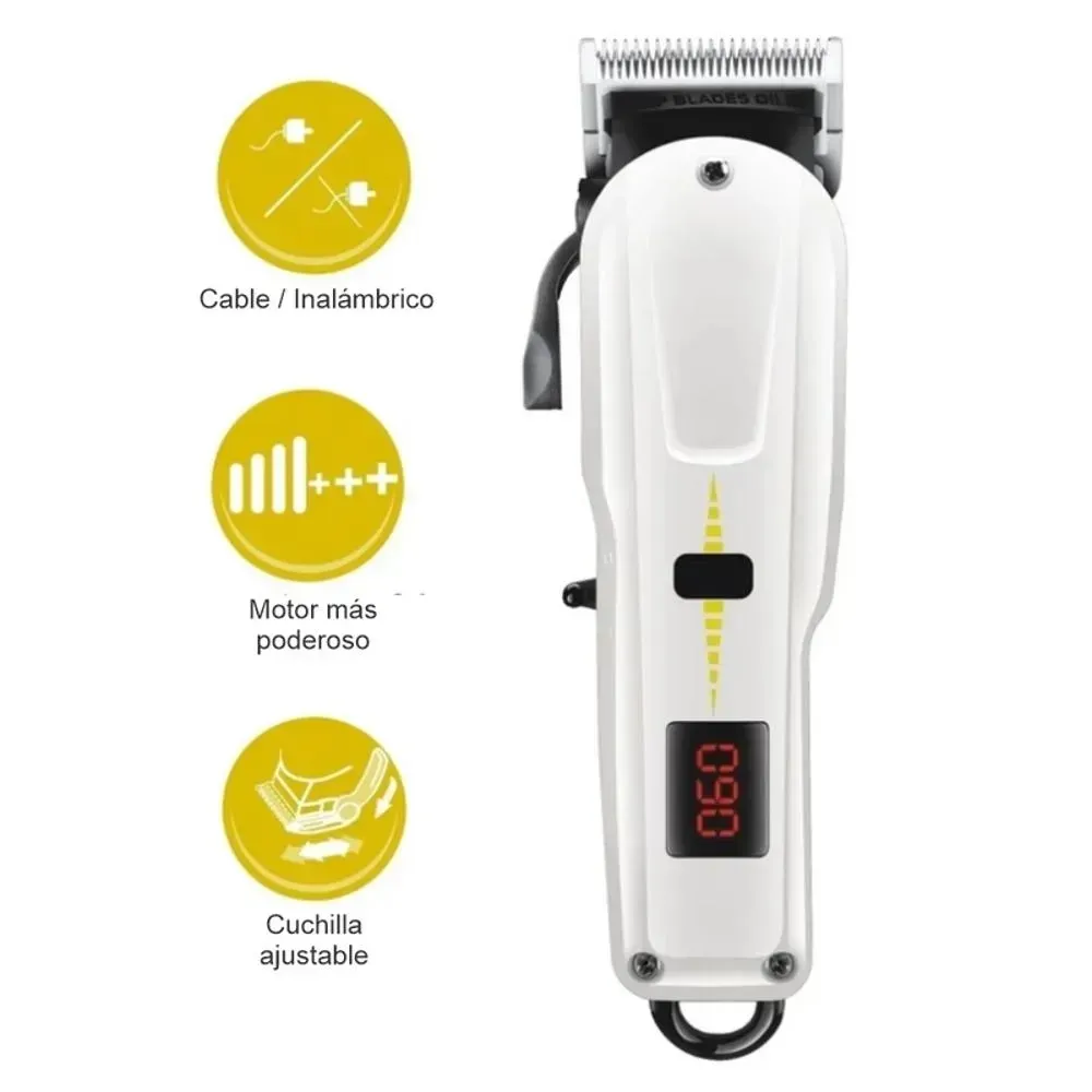 Maquina Cortadora De Cabello Gemei 1021 Kit De Corte Personal 