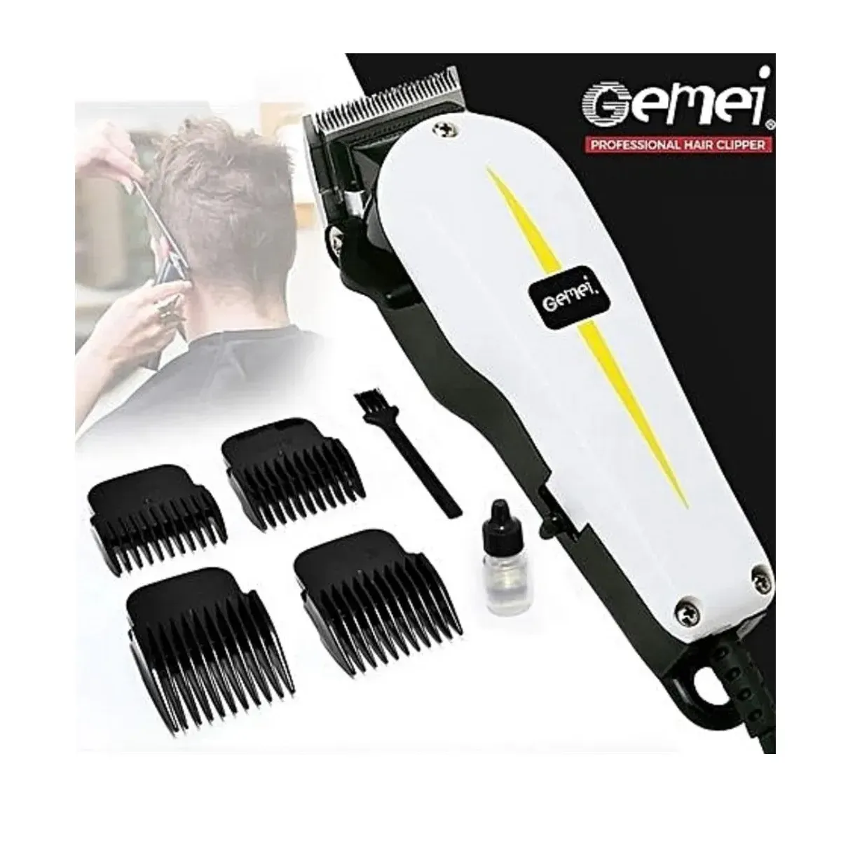 Maquina Cortadora De Cabello Gemei 1021 Kit De Corte Personal 