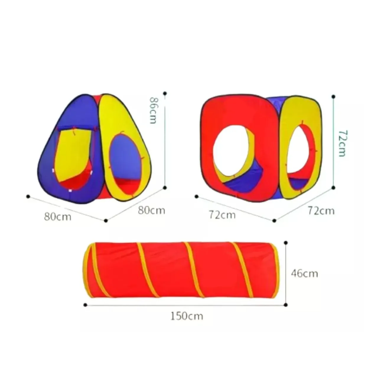 Carpa Cubo Para Niños Con Piscina Túnel Plegable