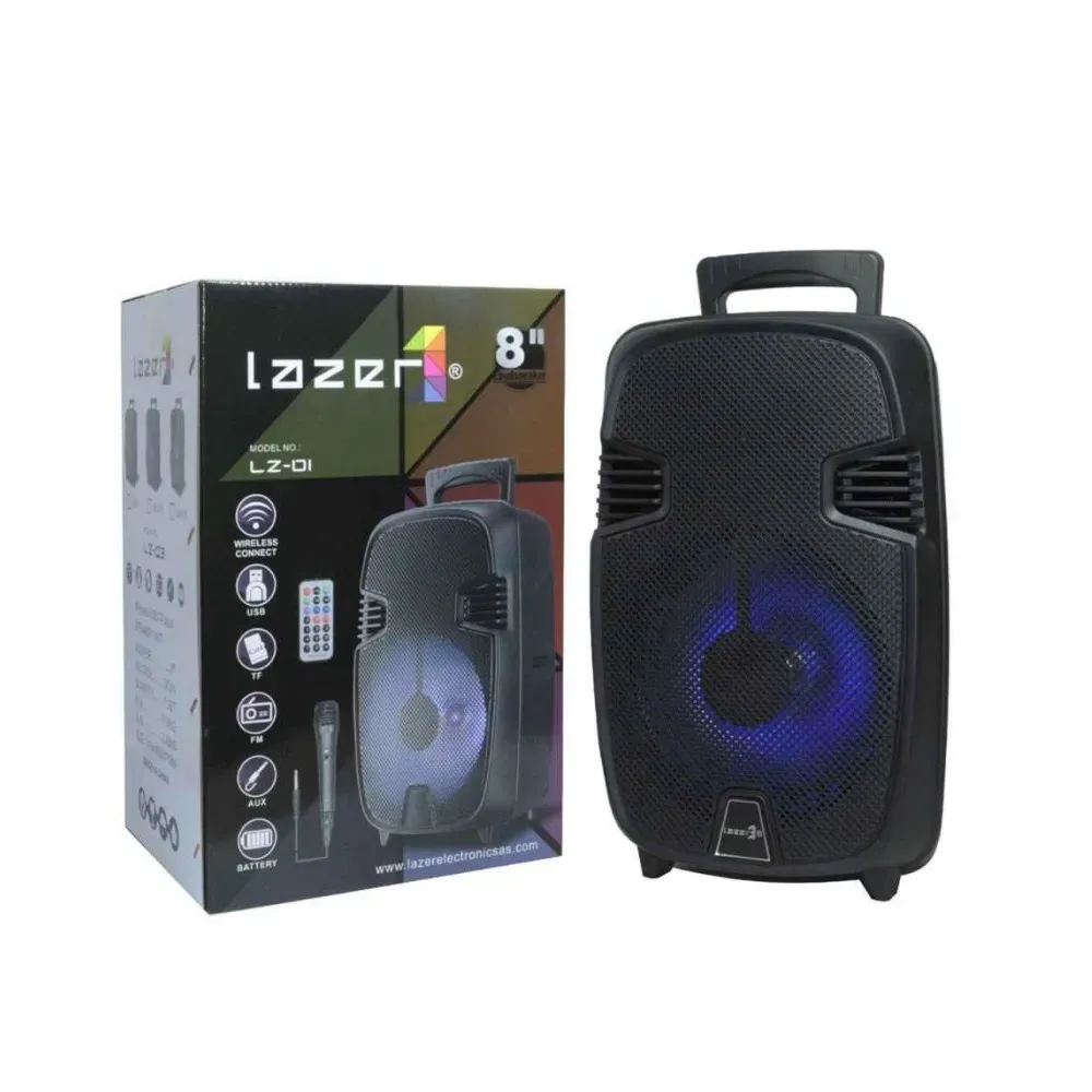 Parlante Con Microfono De 8" Lazer LZ-01