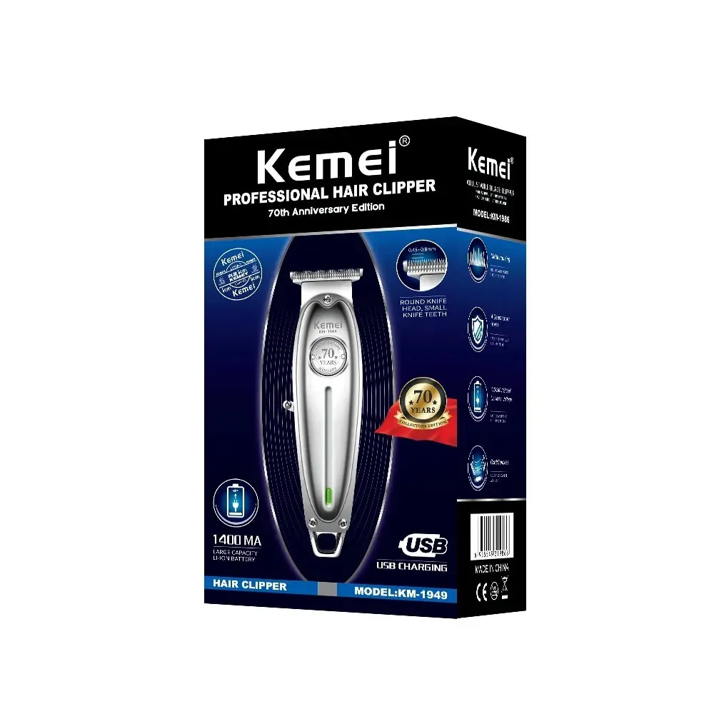 Recortadora De Pelo Profesional Full Metal Kemei 1949