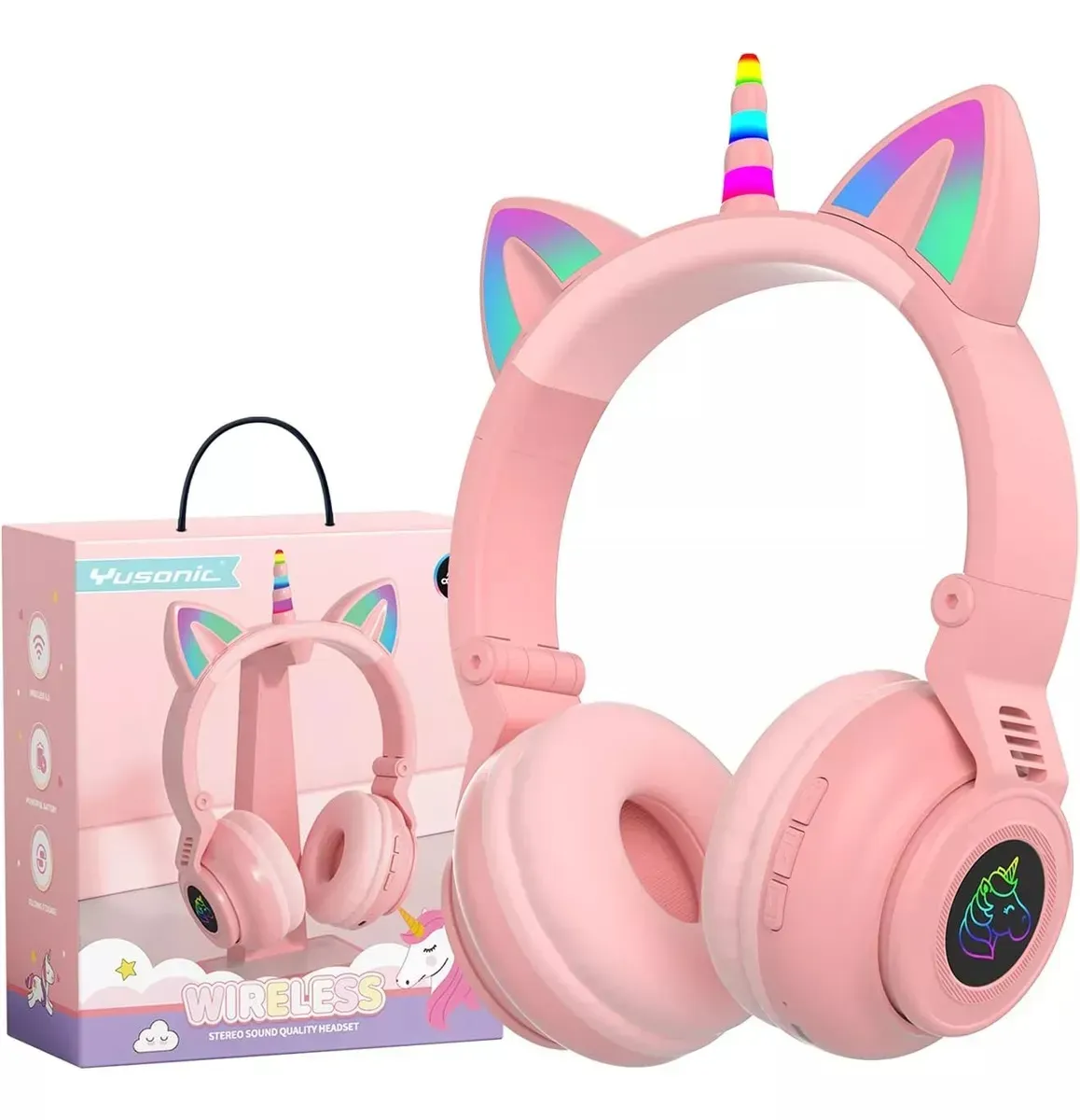 Auriculares Inalámbricos Bluetooth Unicornio Fantasy Rosa