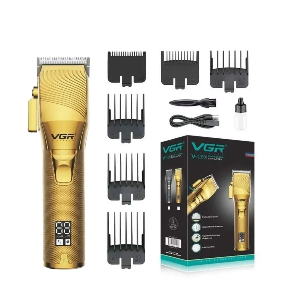 Cortadora De Pelo Barba Clipper VGR V-280 Display Led Usb Recargable