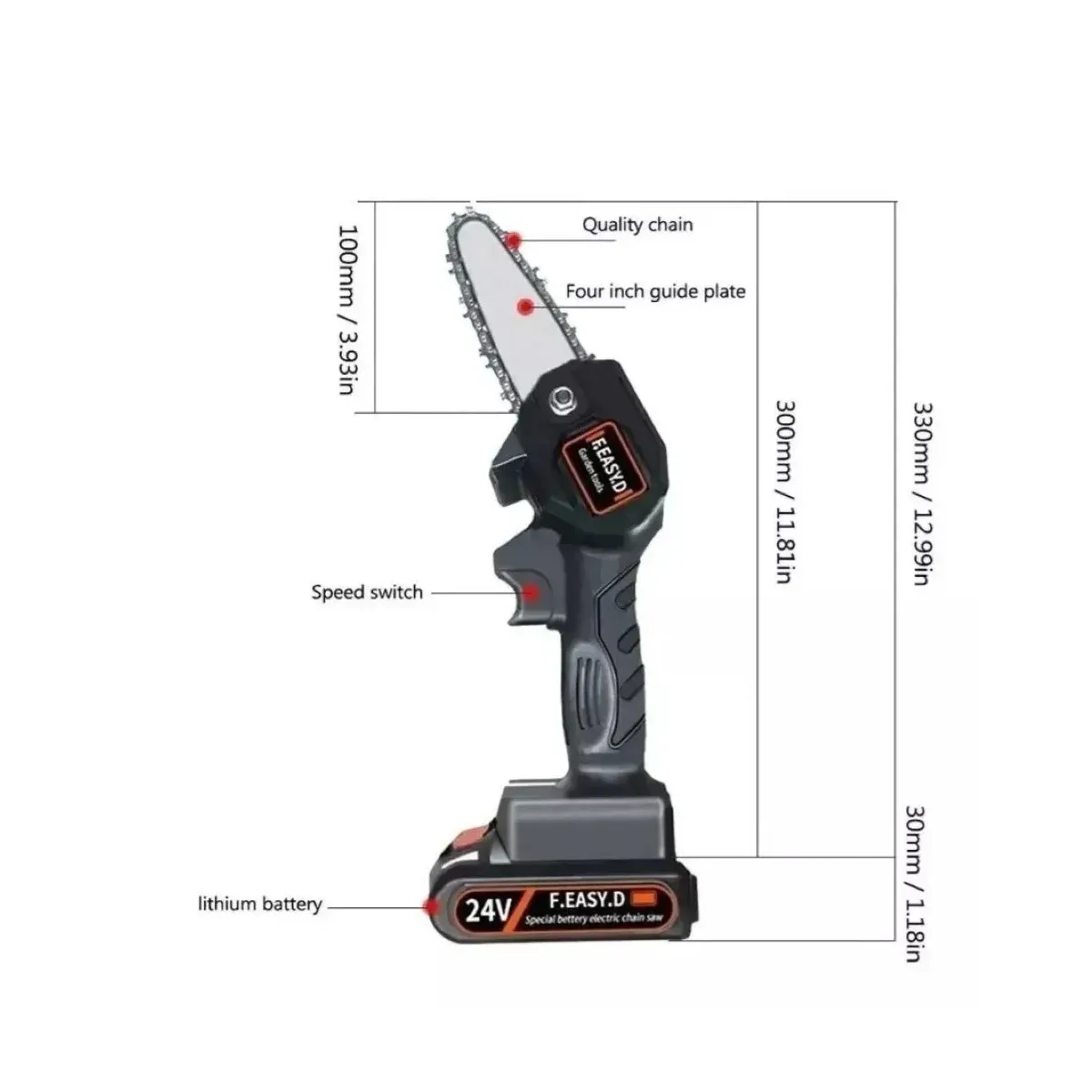 Mini Sierra De Mano Portátil Recargable 24v