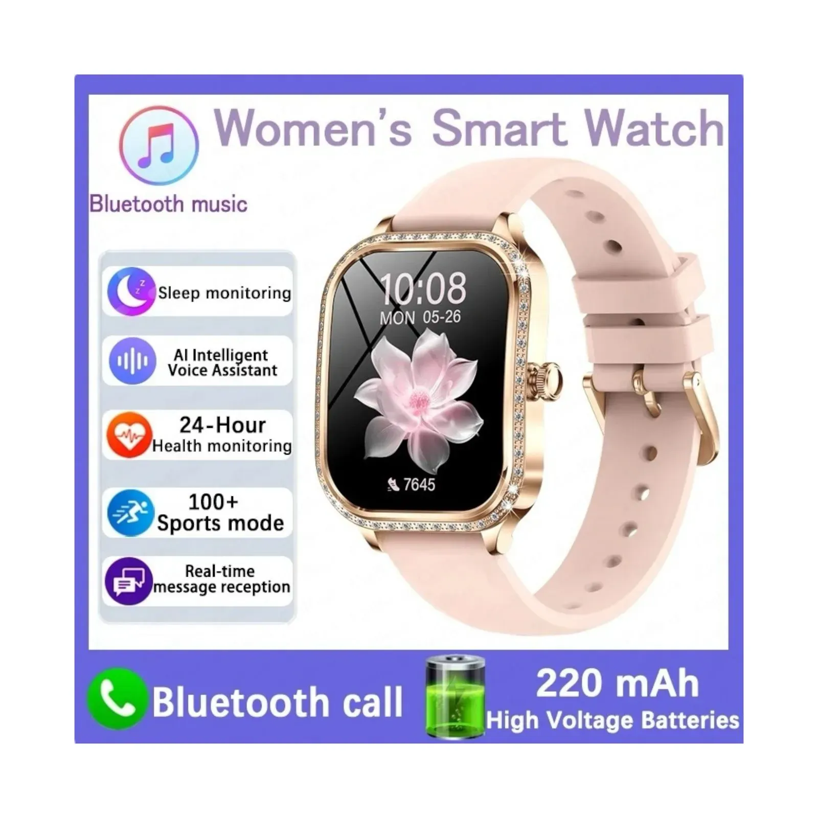 Reloj  Smartwatch Mini + 2 Pulsos 