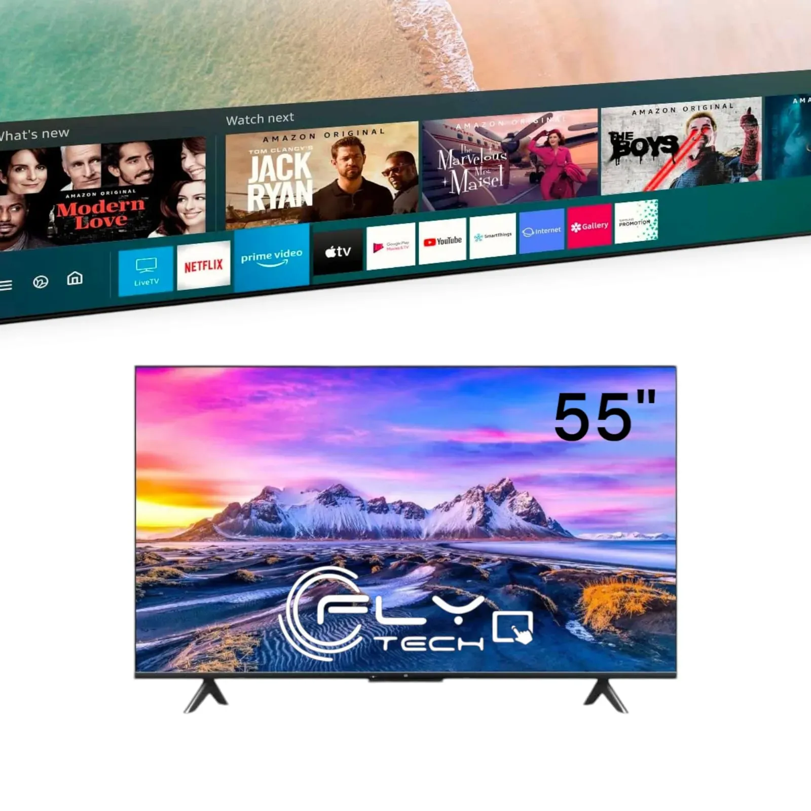 Televisor Smart Tv 55’’Pulgadas UHD Fly 