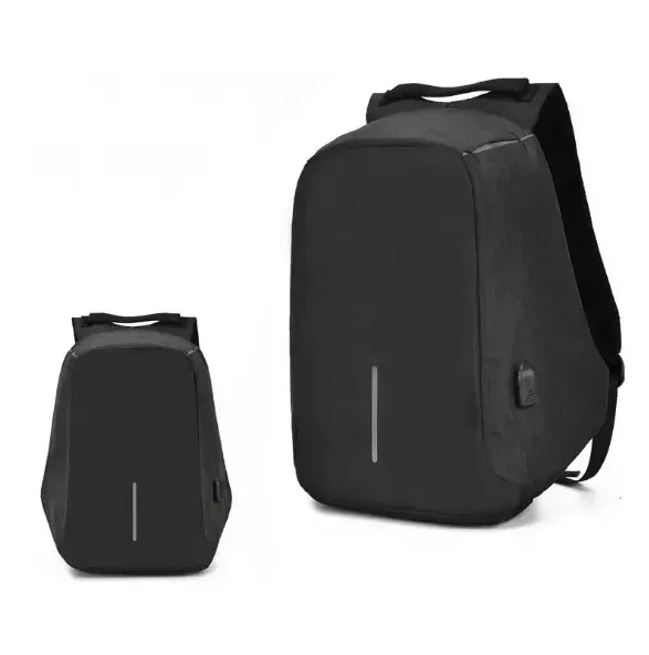 Morral Antirobo Con Puerto USB Carga Negro