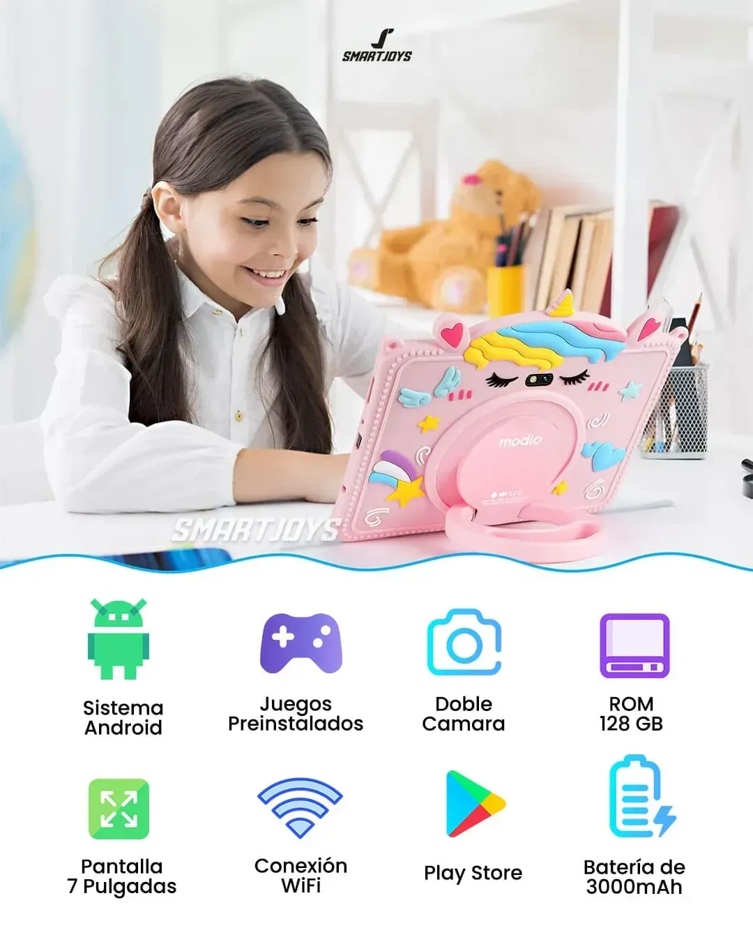 Tablet Niños Unicornio Mobulaa