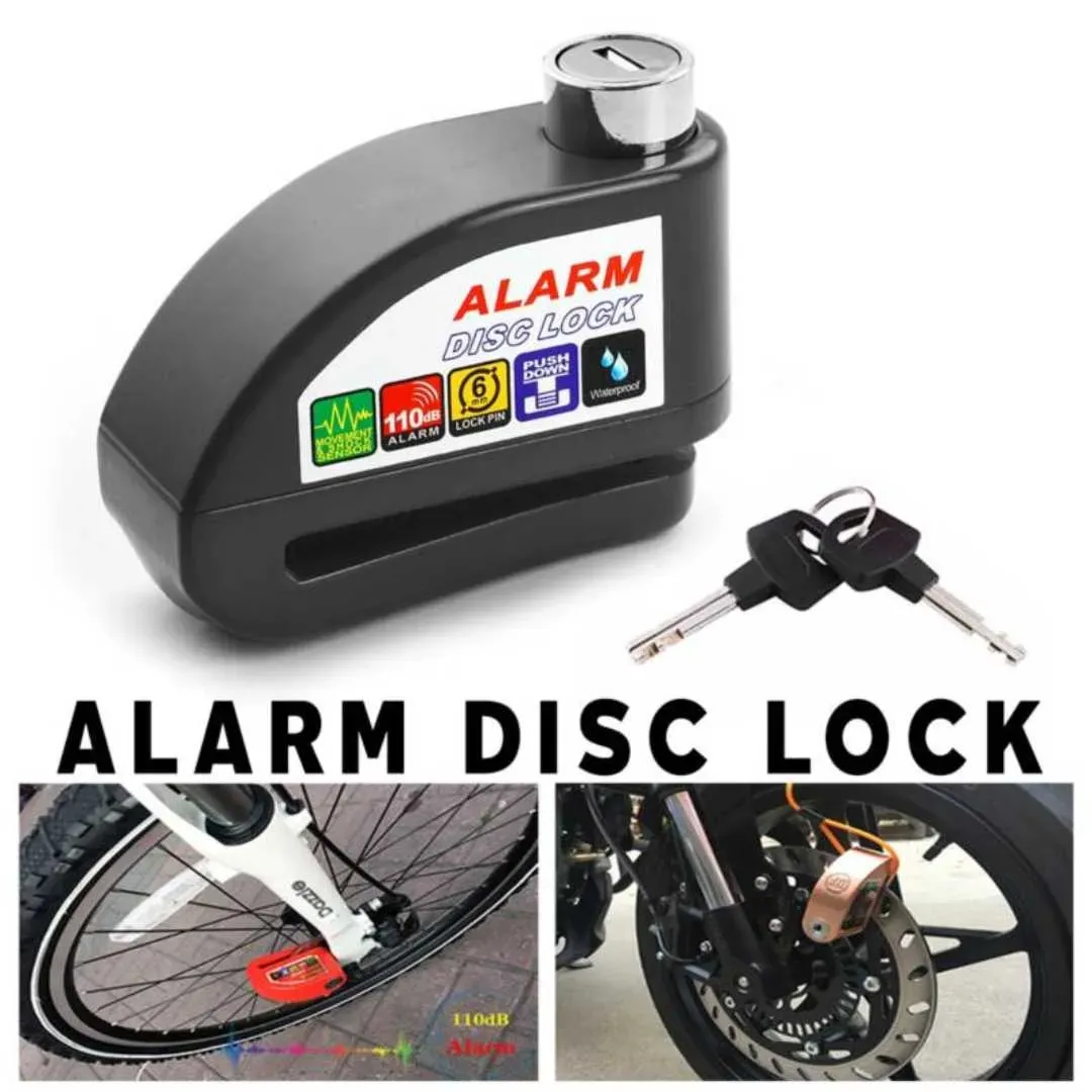 Candado De Seguridad Para Moto +  Alarma 