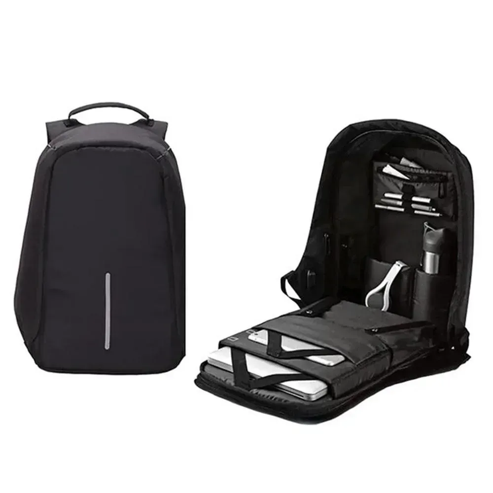 Morral Antirobo Con Puerto USB Carga Negro