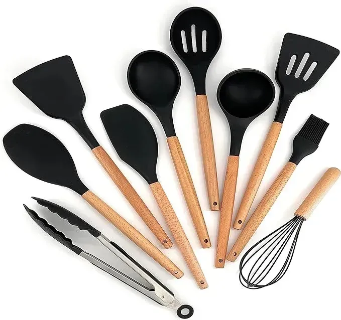 Set 12 Utensilios De Cocina Silicona Resistente Calor Juego