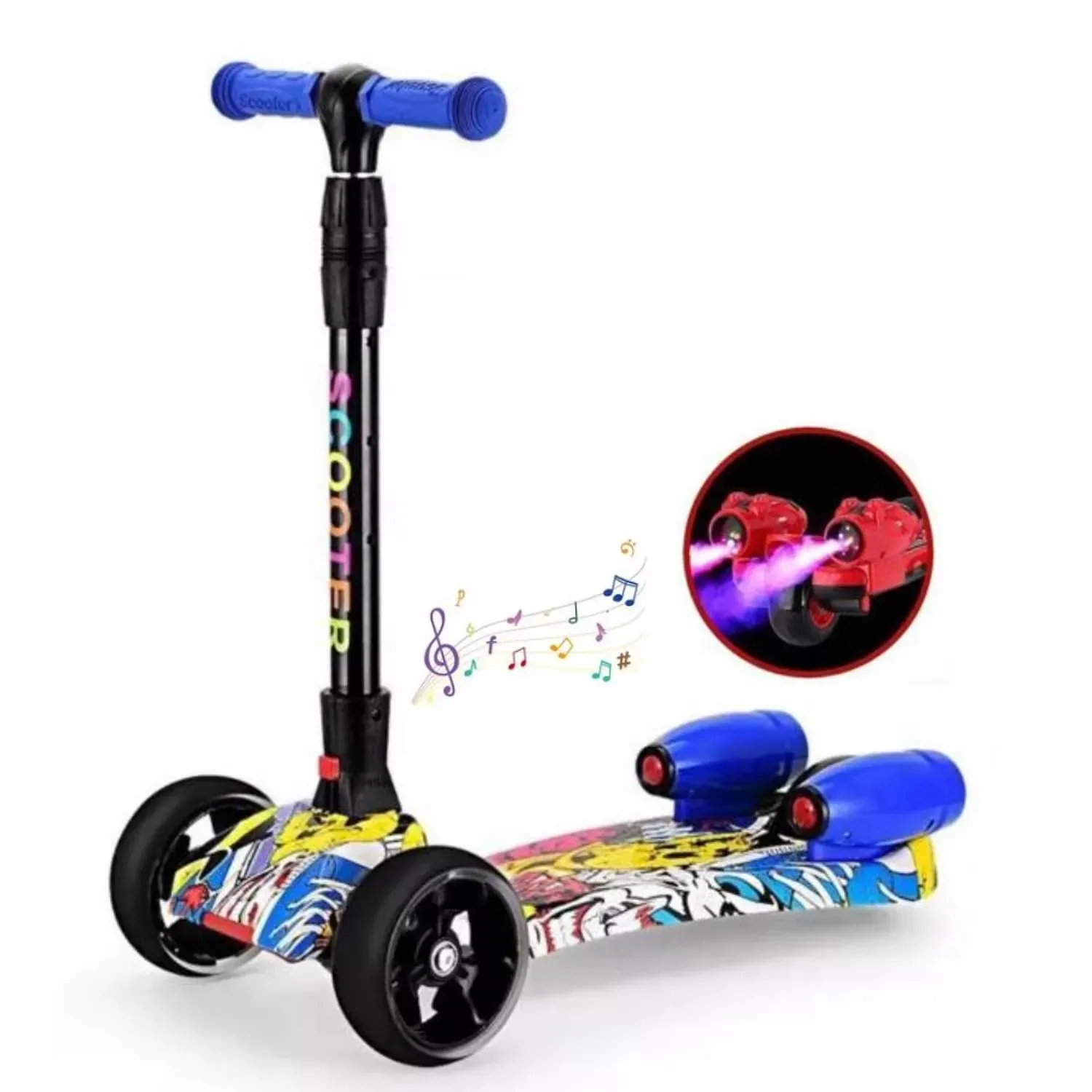 Patineta Scooter Humo Niños  