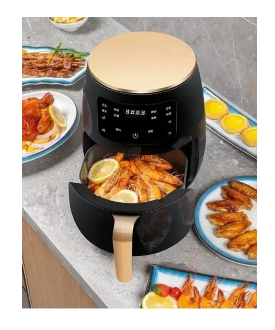 Freidora De Aire Air Fryer Silver 6L + Pantalla Digital Original