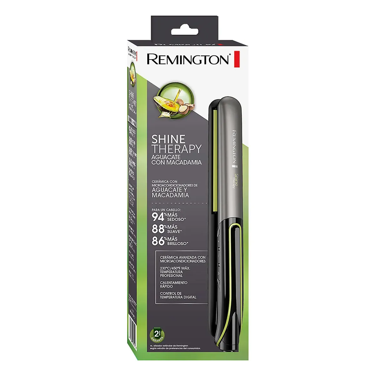 Plancha De Cabello Remington Shine Therapy Aguacate I Original