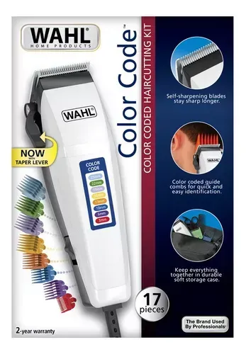  Maquina Peluquera Wahl Color Code Combo Haircutting Kit 20 Piezas ORIGINAL