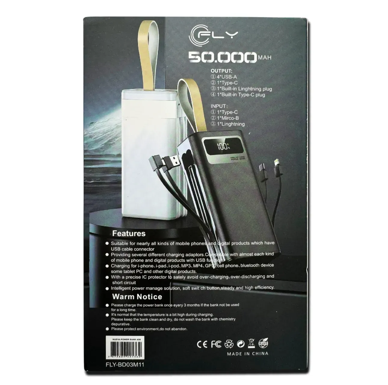 Power Bank 50.000 MAh A50 FLY