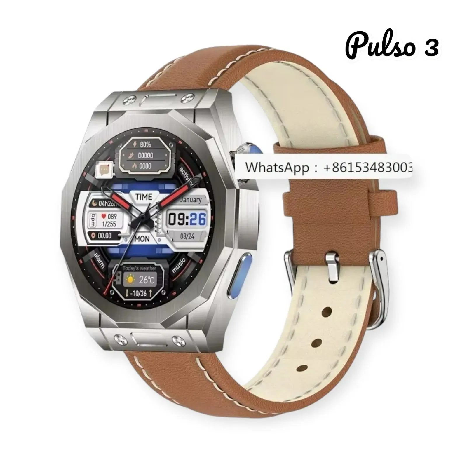 Reloj Inteligente Smartwatch + 3 Pulsos 